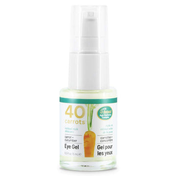 40 Carrots Carrot & Cucumber Eye Gel with Retinol for All Skin Types - Smooths Fine Lines & Reduces Wrinkles, Crow's Feet, Dark Circles, Under Eye Bags | Paraben Free (0.5  )