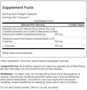 Swanson Pure Energy Trial Size 14 Veg Caps