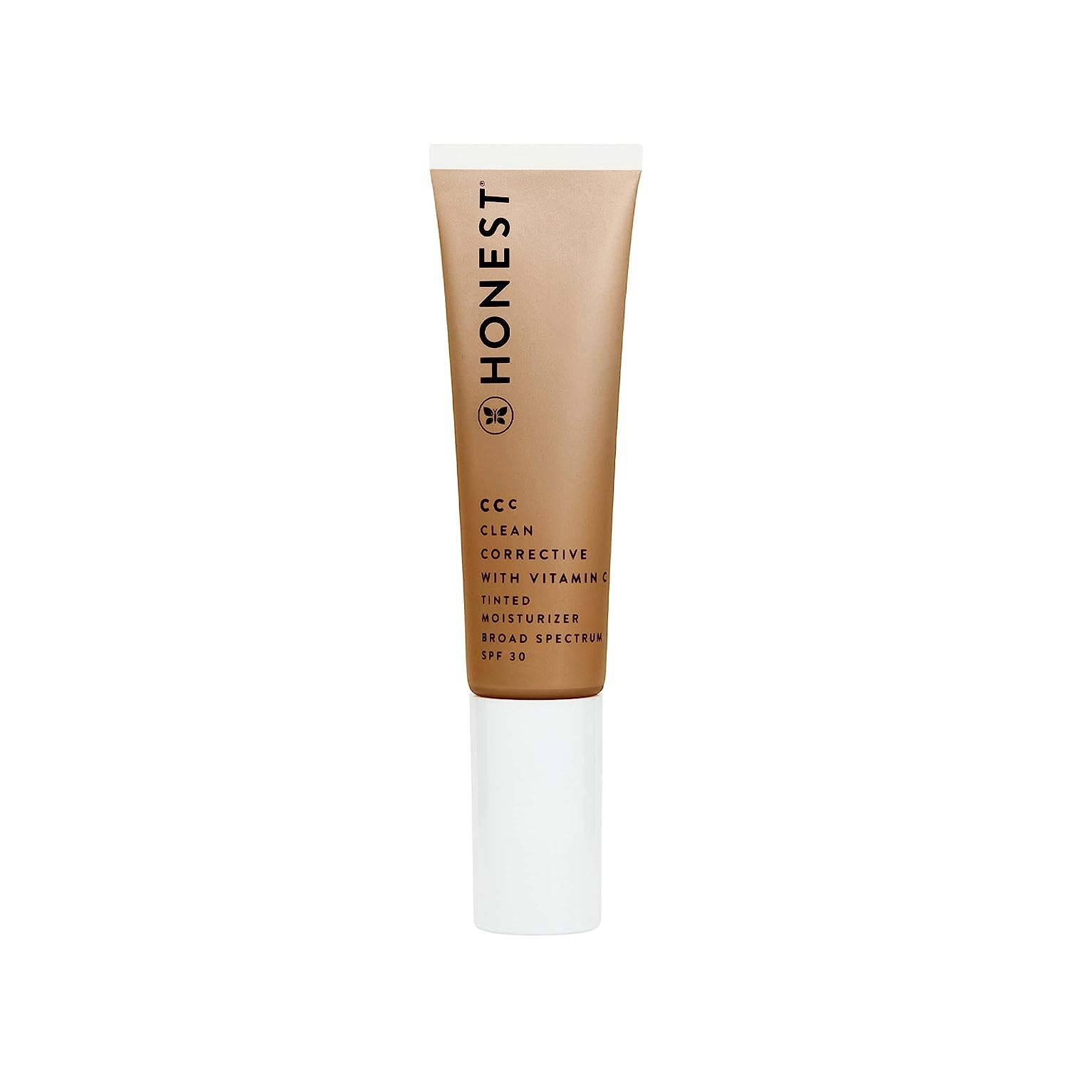 Honest Beauty CCC Clean Corrective with Vitamin C Tinted Moisturizer | Mineral SPF 30 | Vegan + Cruelty Free | Sahara Medium Deep, 1