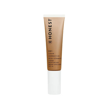 Honest Beauty CCC Clean Corrective with Vitamin C Tinted Moisturizer | Mineral SPF 30 | Vegan + Cruelty Free | Sahara Medium Deep, 1