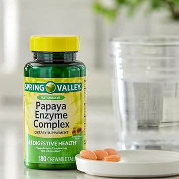 Spring Valley Papaya Enzyme Complex Digestive Support Chewable Tablets4 Ounces