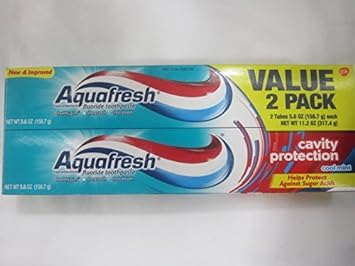 Aquafresh Cavity Protection ouride Toothpaste, 2 Pack, Cool Mint, 5.6