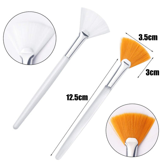 4 Pcs Facial Brushes Fan Mask Brushes, Soft Facial Applicato