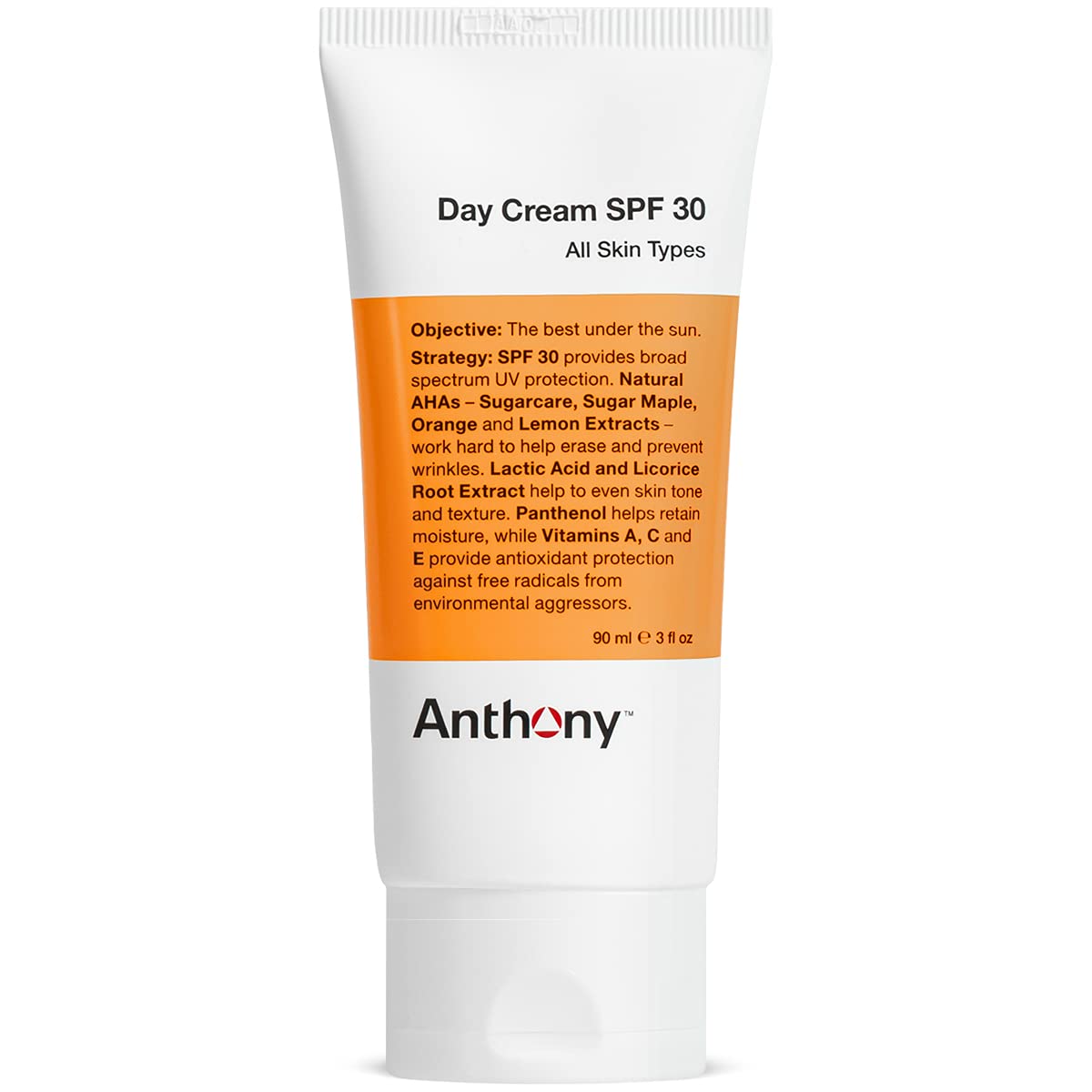 Anthony Day Cream SPF 30 Men’s Face Moisturizer with Sunscreen – Anti-aging Face Lotion and Broad-Spectrum Sunblock – Lightweight, Non-Comedogenic Formula for All Skin Types – 3