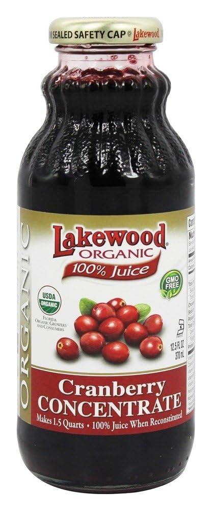 LAKEWOOD Organic Cranberry Juice, 12.5 FZ