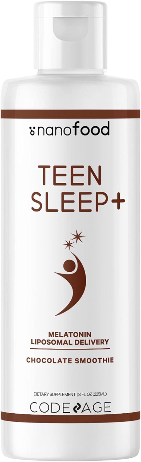 Codeage Liposomal Teen Sleep + Liquid Melatonin Supplement for Teenage