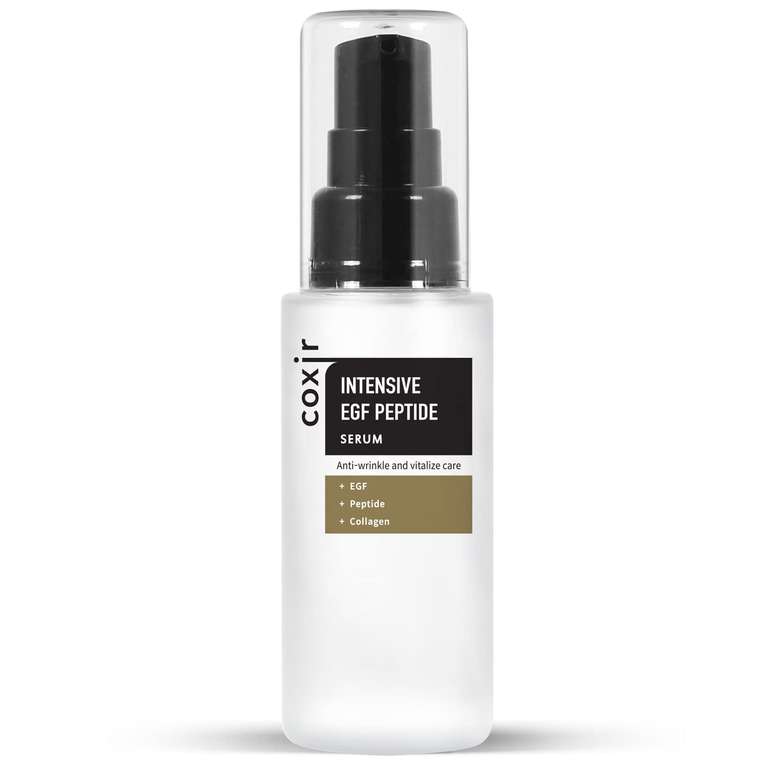 COXIR Intensive EGF Peptide Serum, (50 / 1.69 .) Wrinkle Serum for Face with Peptide Filtrate for Dull and Damaged Skin, Not Tested on Animals, No Parabens, Korean Skincare