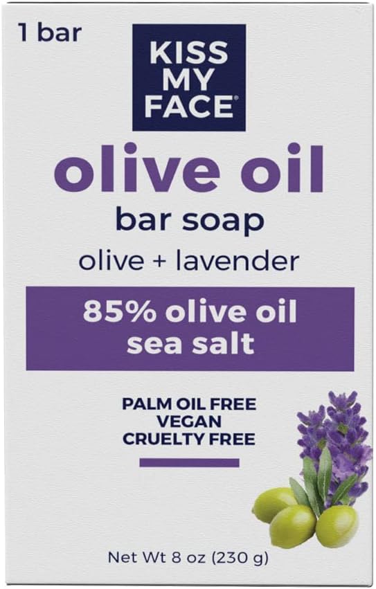 Kiss My Face Olive Oil & Lavender Bar Soap 8  (Pack of 4)