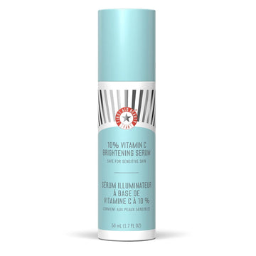 First Aid Beauty 10% Vitamin C Brightening Serum, Safe for Sensitive Skin, Helps Brighten + Visibly Firm Face + Neck, 1.7