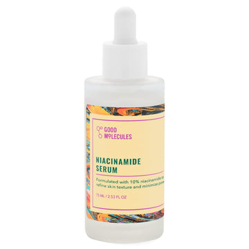 Good Molecules Niacinamide Serum 75/2.5 - 10% Niacinamide Balancing B3 Facial Serum for Acne, Enlarged Pores, Tone, Texture, Brightening, and Hydrating - Vegan, Cruelty Free and pH 7.1