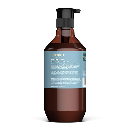 Theorie Sea Kelp and Mint Purifying Conditioner - Clarify & Strengthen - Suited for All Hair Types - Protects Color & Keratin Treated Hair, Pump Bottle 800