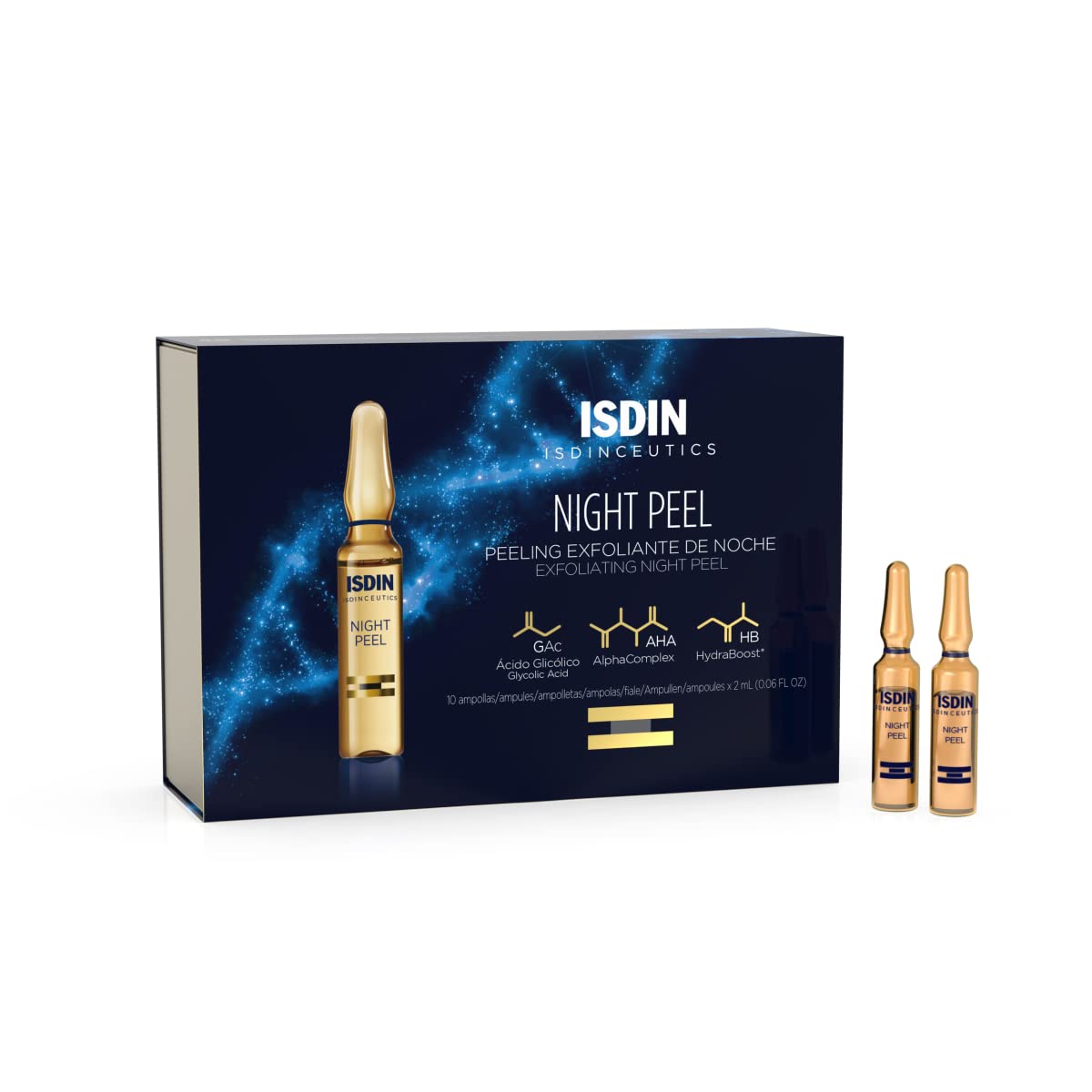 ISDIN Night Peel AHA and Glycolic Acid Night Serum Gentle Exfoliation