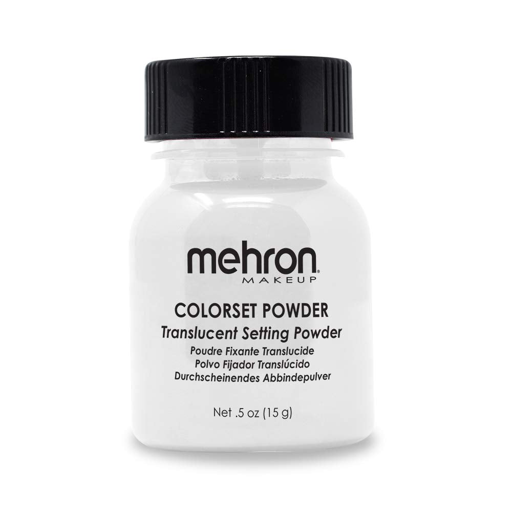 Mehron Makeup Colorset Powder | Translucent Powder Setting Powder | Face Powder For Special Effects, Halloween, & Film 0.5  (14 g)