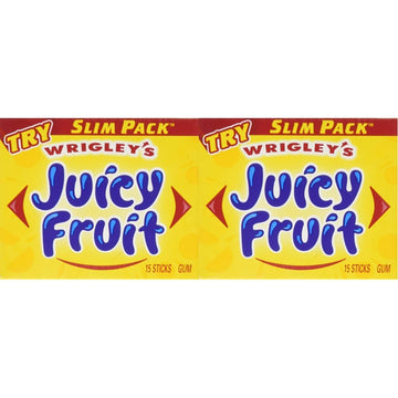 Wrigley's Juicy Fruit Slim Pack, 14 Ounce (Pack of 2)