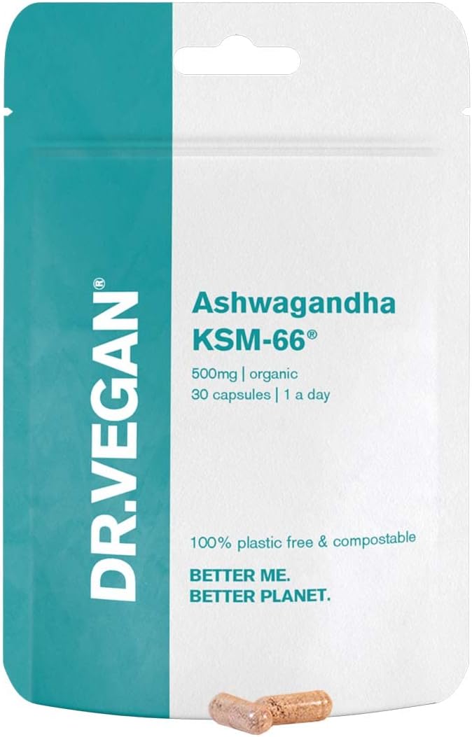 DR.VEGAN Daily Ashwagandha KSM-66 | 500mg | Ashwagandha Root | 30 Caps20 Grams