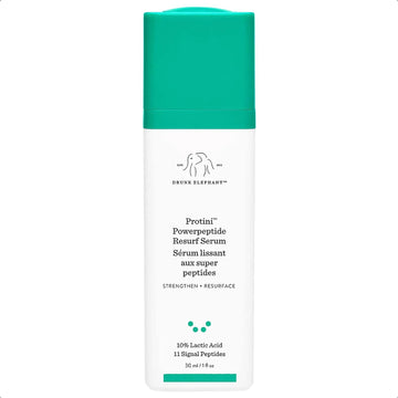 Drunk Elephant Protini Powerpeptide Resurf Serum. Strengthen and Resurface Face Serum with 10% Lactic Acid and 11 Signal Peptides (30  / 1  )