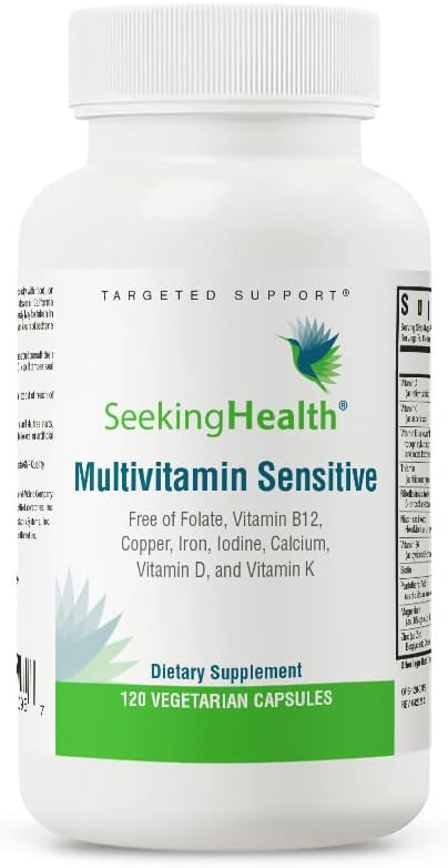 Seeking Health Multivitamin Sensitive, Daily Vitamin Without Folate, B