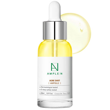 AMPLE:N Acne-Shot Ampoule - Acne Treatment Face Serum – Clearing Breakout, Pimples – Repair Skin with Propolis and Keto Acid – Pore Tightening and Sebum Control – Soothe Irritated Skin - 1.01 .