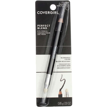 CoverGirl Perfect Blend Eye Pencil, Basic Black [100], 0.03  (Pack of 7)