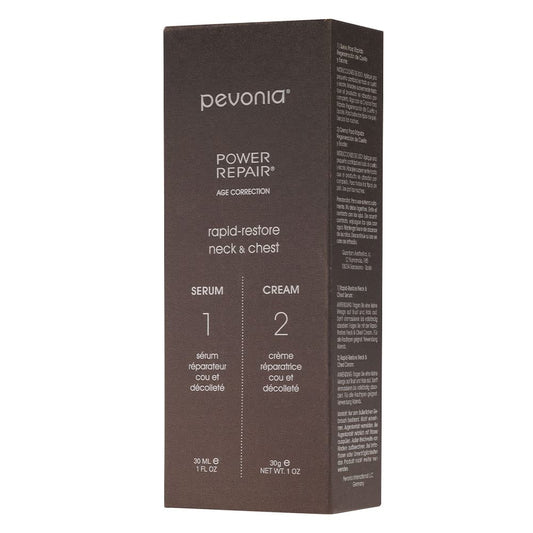 PEVONIA Power Repair Age Correction Rapid Restore Neck & Chest Serum and Cream, 2 .