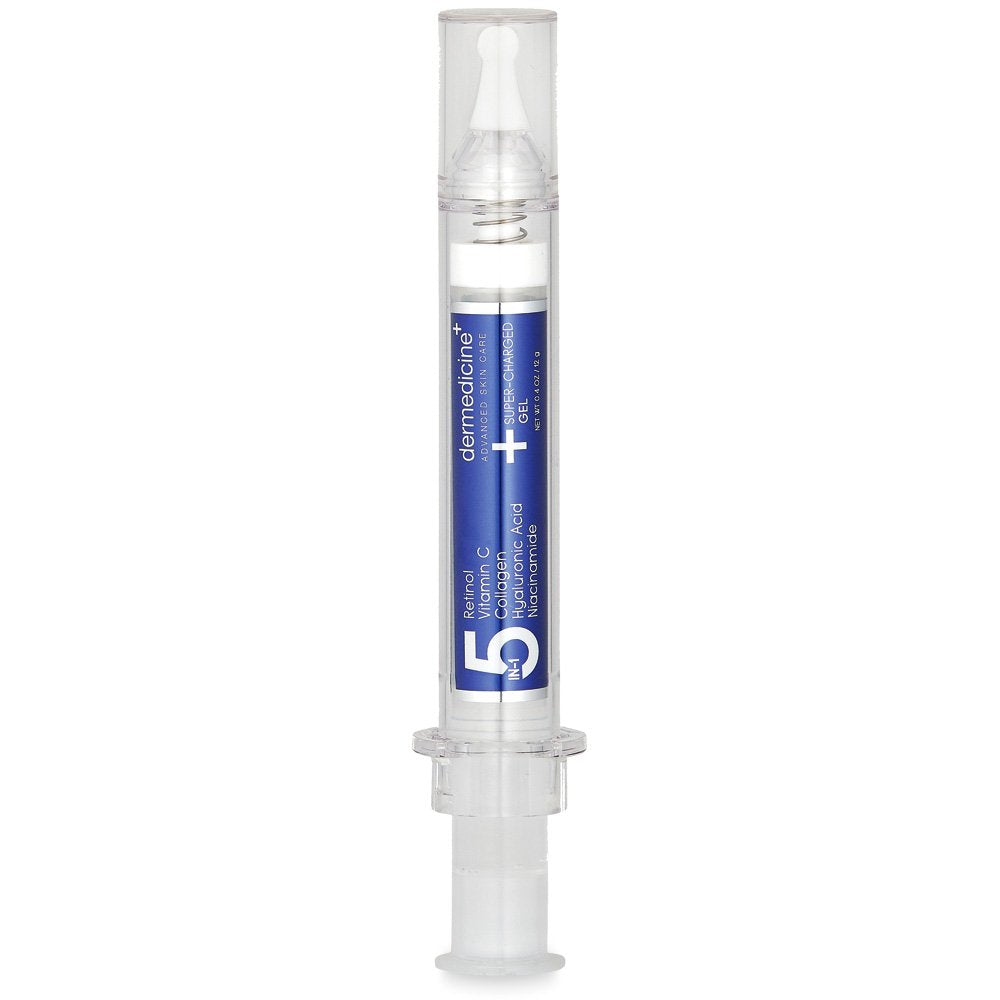 5 in 1 Super-Charged Gel for Face with Retinol, 3 Vitamin C, Collagen, Hyaluronic Acid, Niacinamide | May Help Improve Appearance of Fine Lines and Reduce Appearance of Dark Spots | .4  / 2 g