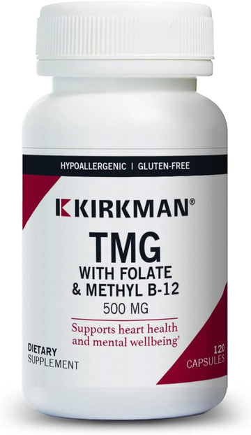 TMG (Trimethylglycine) 500 mg w/Folinic Acid & B12 Capsules - Hypo 120