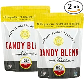 Two 100 Cup Bags of Dandy Blend Instant Herbal Beverage with Dandelion, Bags