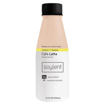 Soylent Cafe Latte Plant Protein Meal Replacement Shake, 14 fl oz, Single Bottle