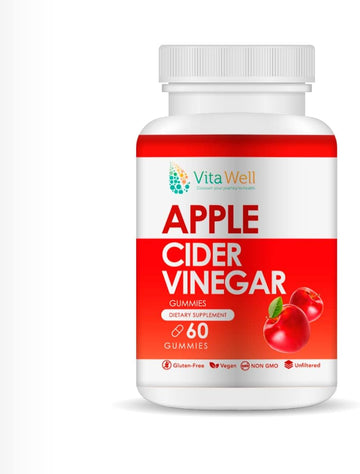 Vitawell Apple Cider Vinegar Gummy Vitamins, Dietary Supplem