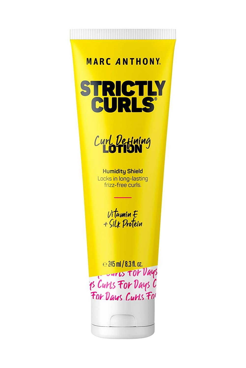 Marc Anthony Curl Defining & Enhancing Lotion, Strictly Curls - Moisturizing Detangler with Vitamin E & Silk Protein for Long-Lasting Frizz-Free Curls - B & Shine For Wavy, Dry or Damaged Hair