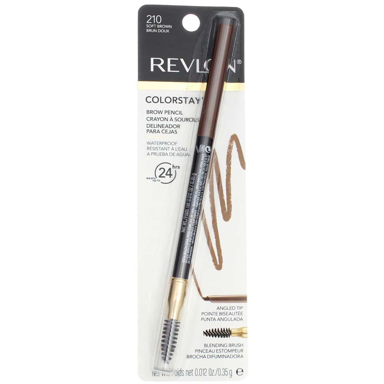 Revlon Colorstay Brow Pencil, 210 Soft Brown (Pack of 2)