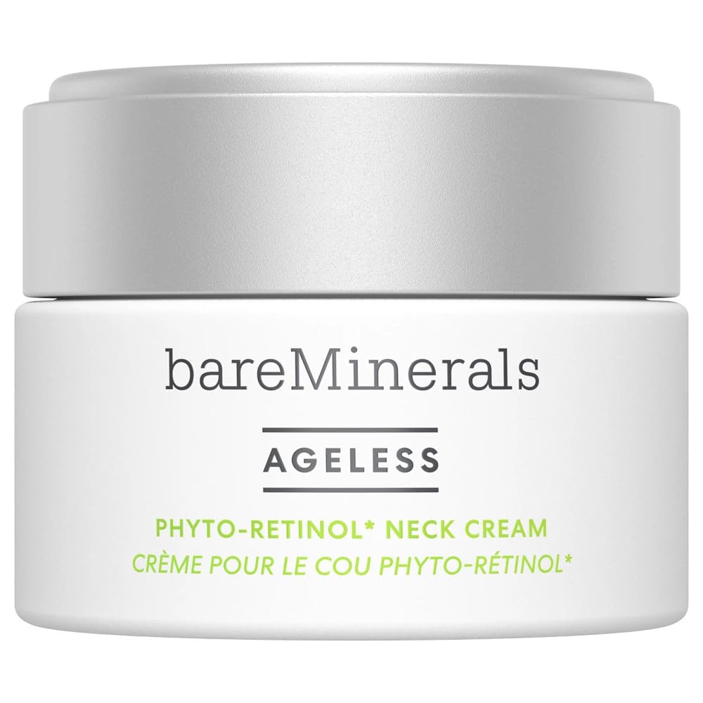 bareMinerals Ageless Phyto-Retinol Neck Cream with Plant-based Retinol Alternative + Hyaluronic Acid, Anti Wrinkle + Anti Aging Neck Cream, Vegan