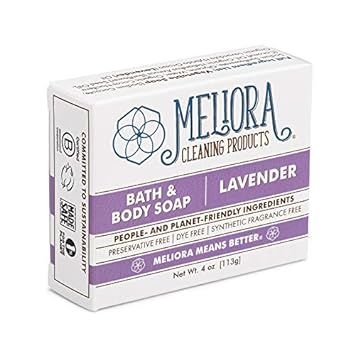 Meliora Cleaning Products Bath & Body Soap Bar, Lavender
