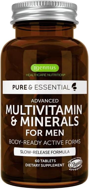 Men'S Multivitamin, Methylated B-Vitamins, Clean Label & Vegan, High S