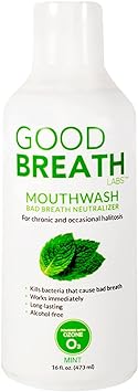 Goodbreath Labs Mouthwash | New one Technology Specialized in Chronic Halitosis | Mouth Rinse Alcohol Free | Bad Breath Neutralizer | Mint avor Oral Rinse for Gum Disease ((1 Pack) 16 )