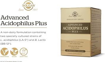 Solgar Advanced Acidophilus Plus, 60 Vegetable Capsules - Supports Hea