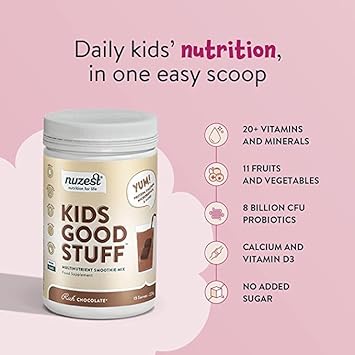 Nuzest - Kids Good Stuff - Vegan Smoothie Mix - Rich Chocolate - Multi