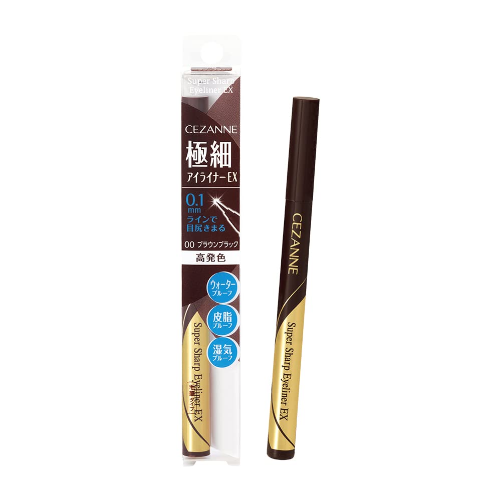 Cezanne Extra Fine Eyeliner EX 00, Brown Black, 0.01   (0.48 ml