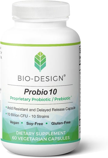 Bio-Design Probio-10, 60 Veg Caps, Pre/Probiotic Formula1.9 Ounces