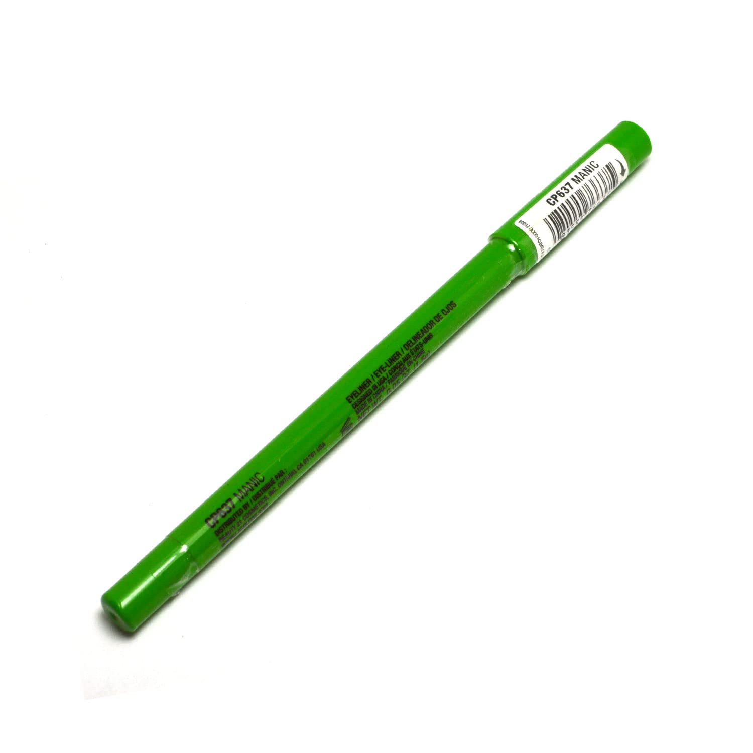 L.A. Colors 1 Neon Gel Eyeliner [ CP637 Manic ] Long Wear n Intense Green Color Eye Liner Pencil + Free Zipper Bag