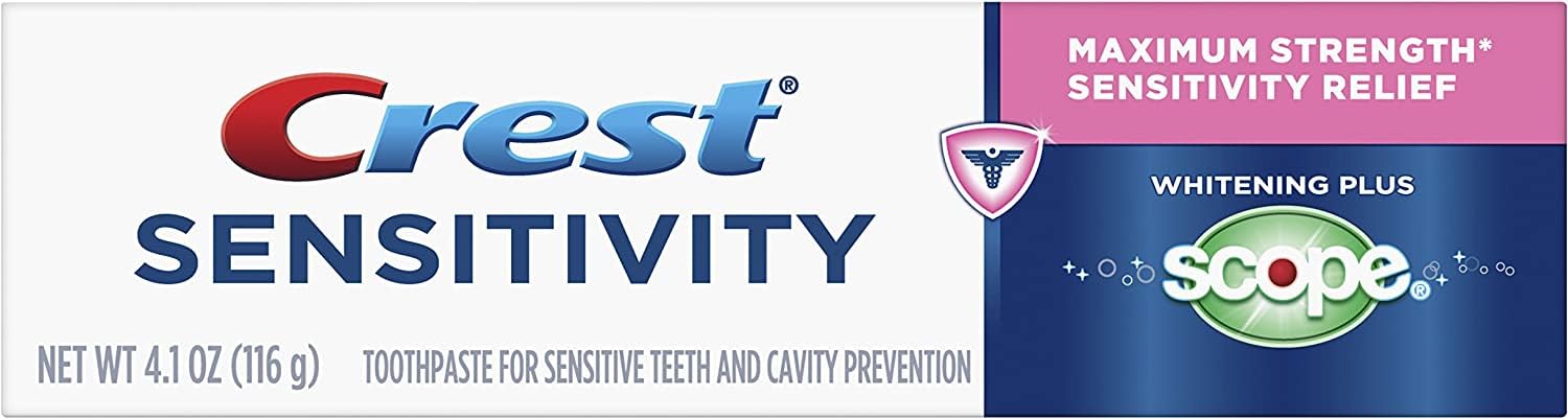 CREST Sensitivity Whitening Plus Scope Toothpaste, 4.1  (Pack of 2)