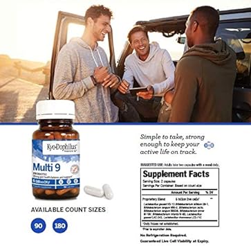 Kyolic Kyo-Dophilus Multi-9 Probiotic, For Strong Gut Health Balance a