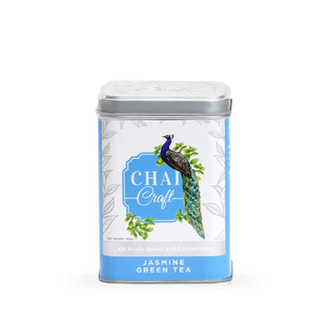 Chai Craft Jasmine Green Tea, Premium & Luxurious Loose Leaf Teas Tin Caddy