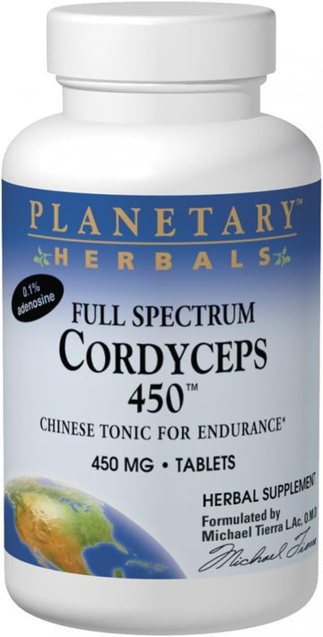 Planetary Herbals Full Spectrum Cordyceps 450 mg, 60 Count