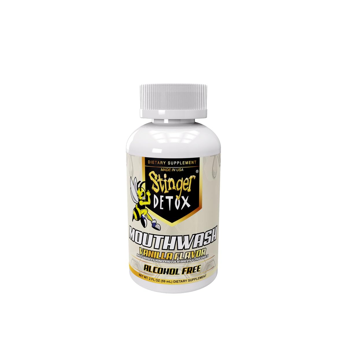 Stinger Detox Mouthwash Drink - Vanilla Flavor - 2 Fl Oz - Alcohol Free