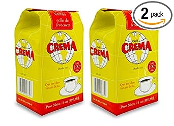 Cafe Crema Medium Roast Ground Puerto Rican Coffee, Bag (Pack of 2)