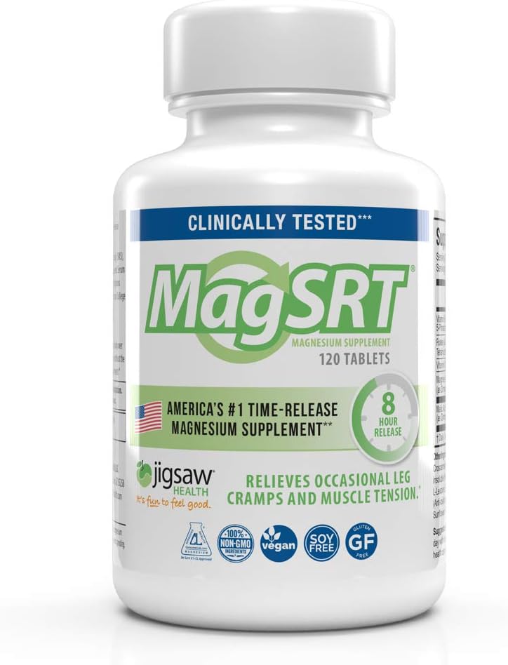 Jigsaw Health MAG SRT Magnesium Supplement (Mag SRT, 120 Count (Pack o