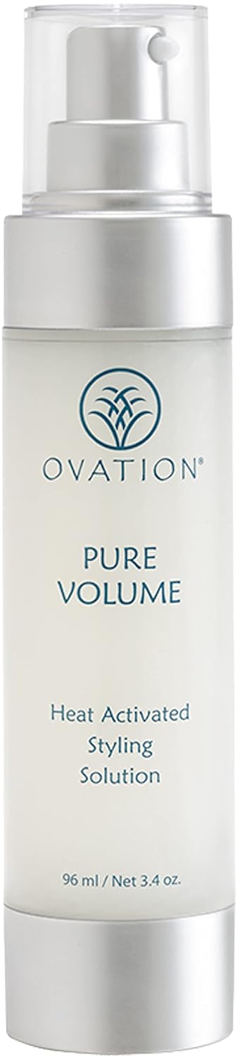 Ovation Hair Pure Volume Heat Activated Styling Solution - Volumizing Hair Serum for All Hair Types - 3.24  - Instant Hair Volumizer and B After Blow Dry - With Vitamin E, Omega Fatty Acids