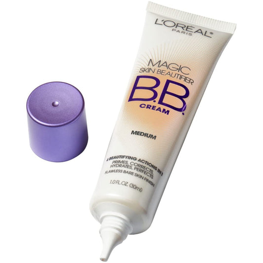 L'Oréal Paris Makeup Magic Skin Beautifier BB Cream Tinted Moisturizer Face Makeup, Medium, 1 .