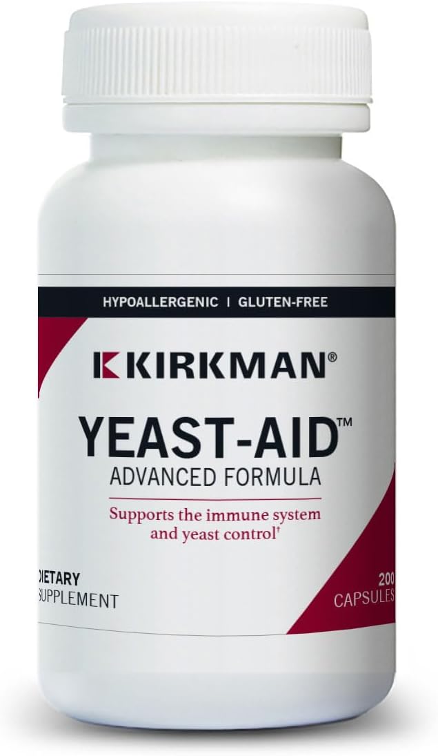 Kirkman - Yeast Aid Advanced Formula - 200 Capsules - Supports Yeast C